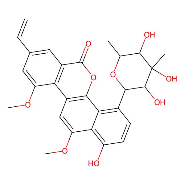 2D Structure of Chrysomycin A