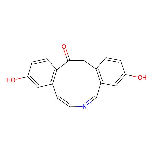 2D Structure of (7E)-3,10-dihydroxy-14H-benzo[e][2]benzazecin-13-one