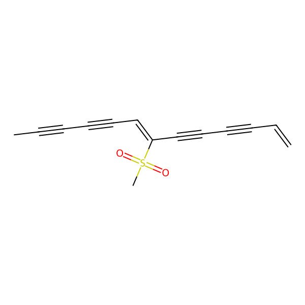 2D Structure of (7E)-7-methylsulfonyltrideca-1,7-dien-3,5,9,11-tetrayne 2D Structure of (7E)-7-methylsulfonyltrideca-1,7-dien-3,5,9,11-tetrayne