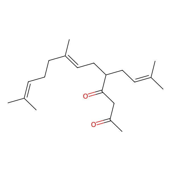 2D Structure of (7E)-8,12-dimethyl-5-(3-methylbut-2-enyl)trideca-7,11-diene-2,4-dione 2D Structure of (7E)-8,12-dimethyl-5-(3-methylbut-2-enyl)trideca-7,11-diene-2,4-dione