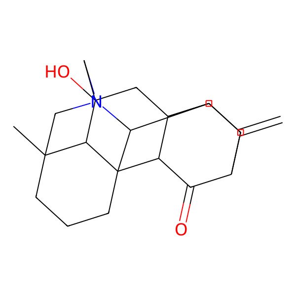 2D Structure of (1S,5R,8R,9S,11R,14S,16R,17R,18R)-16-hydroxy-5-methyl-12-methylidene-7-azaheptacyclo[9.6.2.17,16.01,8.05,17.09,14.014,18]icosan-19-one