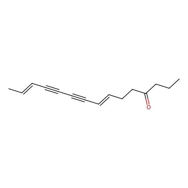 2D Structure of (7E,13E)-pentadeca-7,13-dien-9,11-diyn-4-one