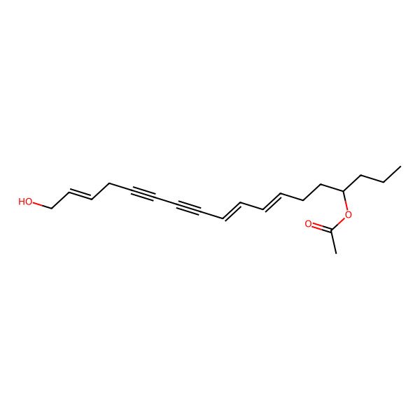 2D Structure of [(7E,9E,16Z)-18-hydroxyoctadeca-7,9,16-trien-11,13-diyn-4-yl] acetate