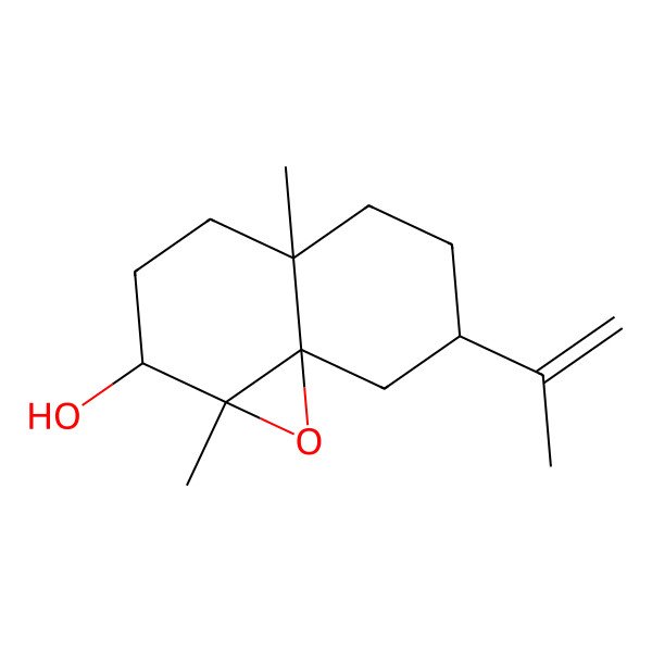 2D Structure of (1aS,2S,4aS,7R,8aR)-1a,4a-dimethyl-7-prop-1-en-2-yl-3,4,5,6,7,8-hexahydro-2H-naphtho[1,8a-b]oxiren-2-ol