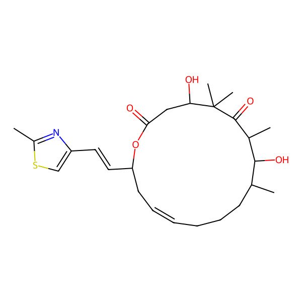 2D Structure of (4S,7R,8S,9R,13Z,16S)-4,8-dihydroxy-5,5,7,9-tetramethyl-16-[(E)-2-(2-methyl-1,3-thiazol-4-yl)ethenyl]-1-oxacyclohexadec-13-ene-2,6-dione