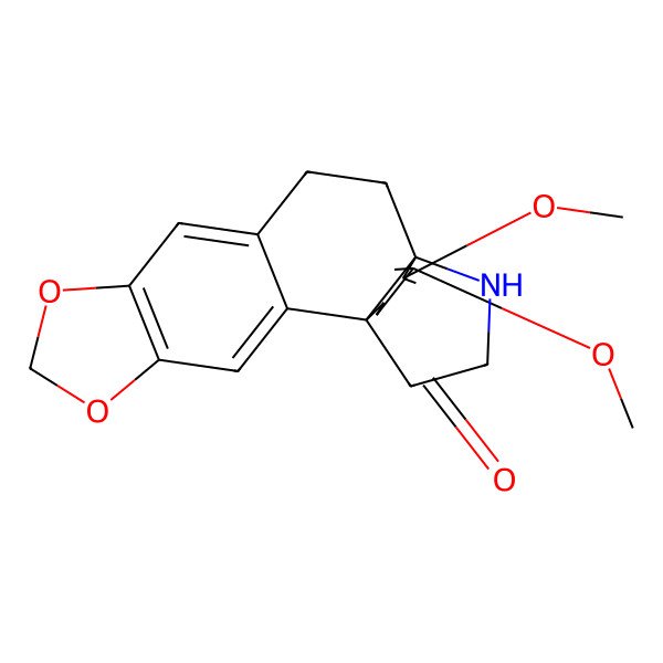 2D Structure of (1S,13S)-14,15-dimethoxy-5,7-dioxa-20-azapentacyclo[11.4.3.01,13.02,10.04,8]icosa-2,4(8),9,14-tetraen-16-one