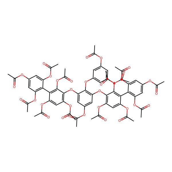 2D Structure of [3-Acetyloxy-5-[4-acetyloxy-2,6-bis[2,4,6-triacetyloxy-3-(2,4,6-triacetyloxyphenyl)phenoxy]phenoxy]phenyl] acetate