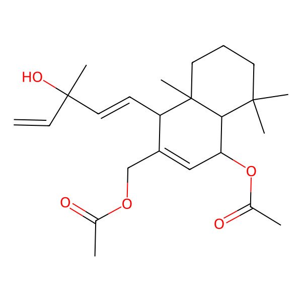 2D Structure of [4-Acetyloxy-1-(3-hydroxy-3-methylpenta-1,4-dienyl)-5,5,8a-trimethyl-1,4,4a,6,7,8-hexahydronaphthalen-2-yl]methyl acetate