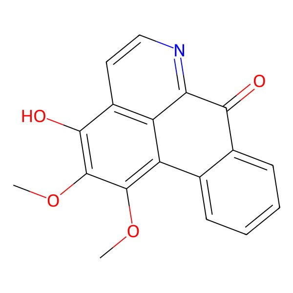 2D Structure of 7H-Dibenzo(de,g)quinolin-7-one, 3-hydroxy-1,2-dimethoxy-