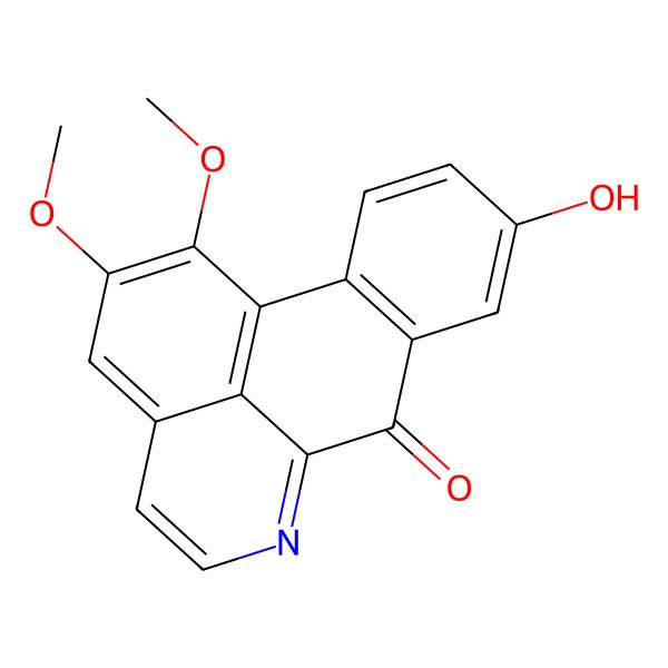 2D Structure of 7H-Dibenzo(de,g)quinolin-7-one, 9-hydroxy-1,2-dimethoxy-