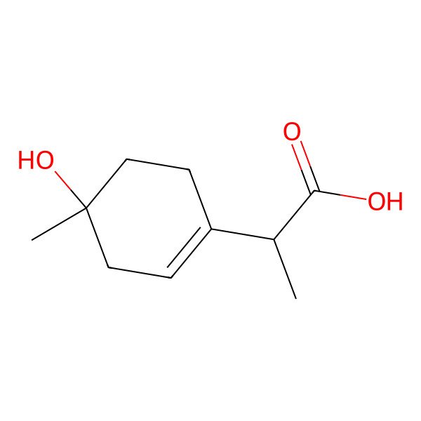 2D Structure of (7R)-1-hydroxy-3-p-menthen-9-oic acid
