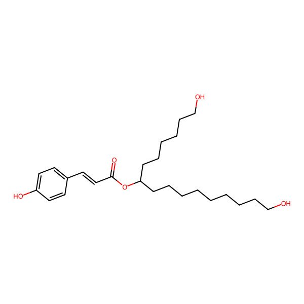 2D Structure of [(7R)-1,16-dihydroxyhexadecan-7-yl] (E)-3-(4-hydroxyphenyl)prop-2-enoate