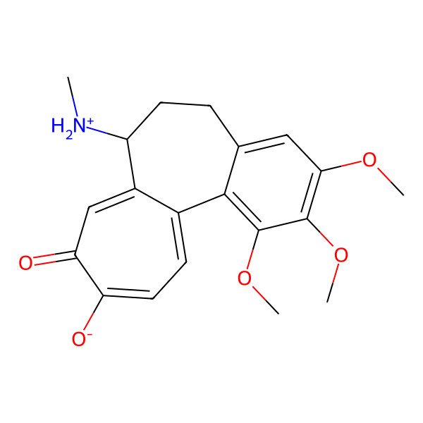 2D Structure of (7R)-1,2,3-trimethoxy-7-(methylazaniumyl)-9-oxo-6,7-dihydro-5H-benzo[a]heptalen-10-olate