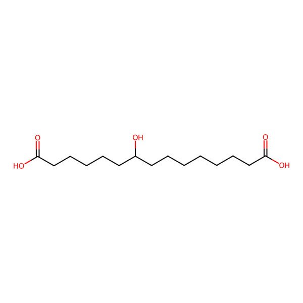 2D Structure of (7R)-7-hydroxypentadecanedioic acid