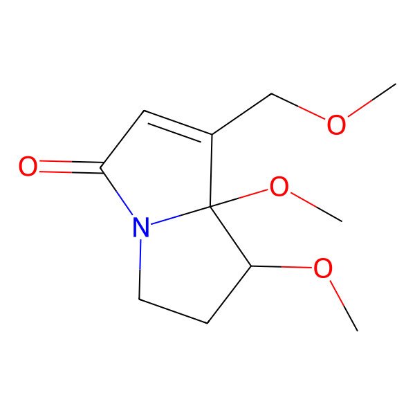 2D Structure of (7R,8R)-7,8-dimethoxy-1-(methoxymethyl)-6,7-dihydro-5H-pyrrolizin-3-one