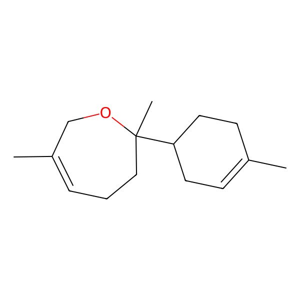 2D Structure of (7S)-3,7-dimethyl-7-[(1S)-4-methylcyclohex-3-en-1-yl]-5,6-dihydro-2H-oxepine