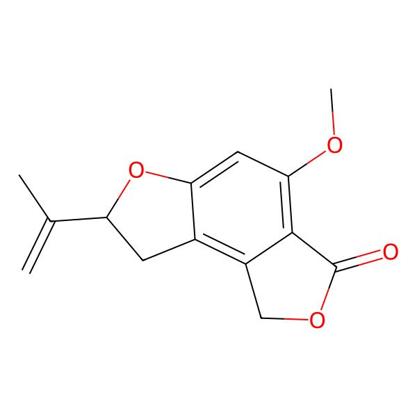 2D Structure of (7S)-4-methoxy-7-prop-1-en-2-yl-7,8-dihydro-1H-furo[3,4-e][1]benzofuran-3-one
