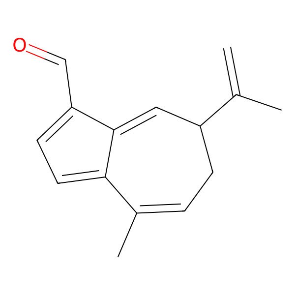 2D Structure of (7S)-4-methyl-7-prop-1-en-2-yl-6,7-dihydroazulene-1-carbaldehyde