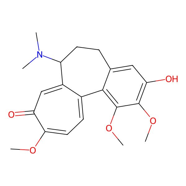 2D Structure of (7S)-7-(dimethylamino)-3-hydroxy-1,2,10-trimethoxy-6,7-dihydro-5H-benzo[a]heptalen-9-one