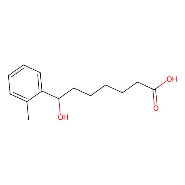2D Structure of (7S)-7-hydroxy-7-(2-methylphenyl)heptanoic acid