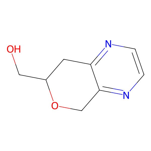 2D Structure of [(7S)-7,8-dihydro-5H-pyrano[3,4-b]pyrazin-7-yl]methanol
