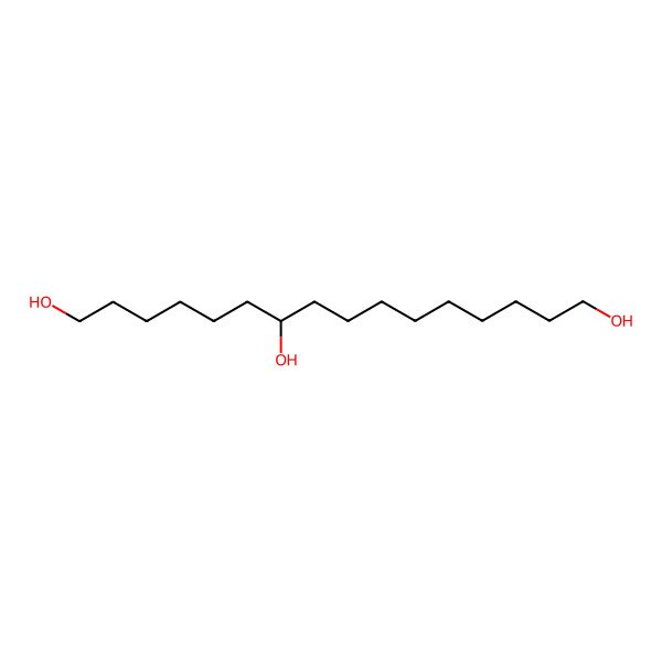 2D Structure of (7S)-hexadecane-1,7,16-triol