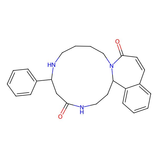 2D Structure of (7S,13R)-7-phenyl-1,6,10-triazatricyclo[11.9.0.014,19]docosa-14,16,18,20-tetraene-9,22-dione