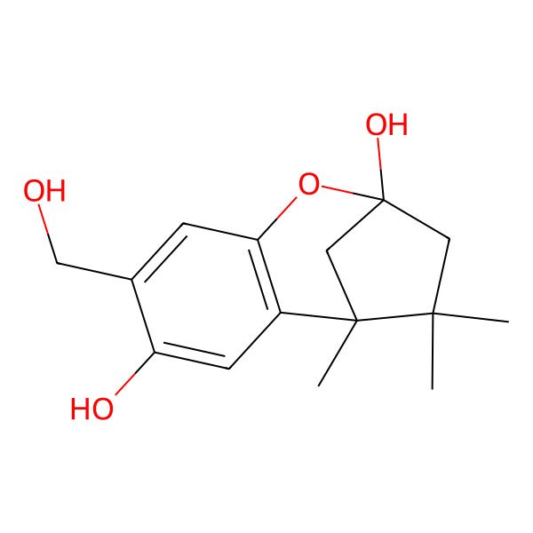 2D Structure of (7S,9S)-15-hydroxy-1-hitoyopodin A