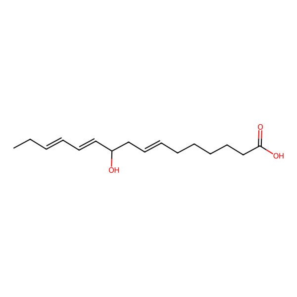 2D Structure of (7Z,10R,11E,13Z)-10-hydroxyhexadeca-7,11,13-trienoic acid