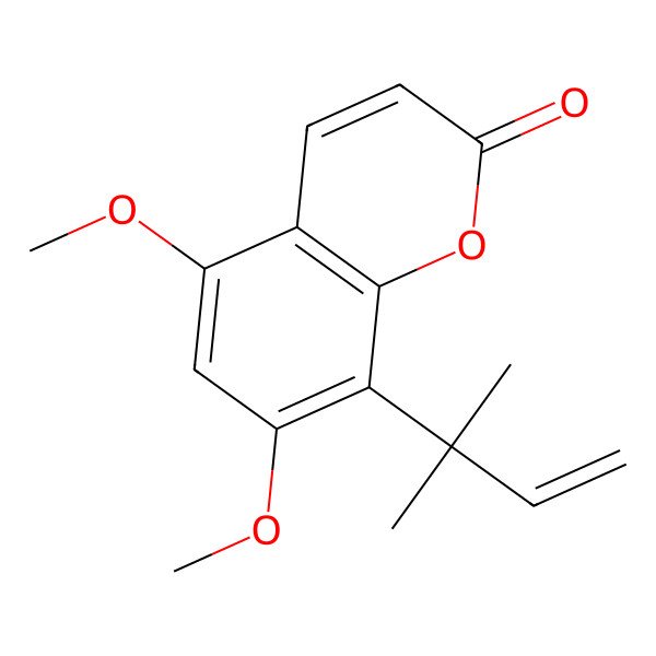 2D Structure of 8-(1,1-Dimethylallyl)-5,7-dimethoxycoumarin