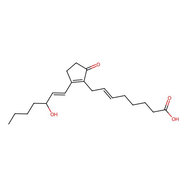 2D Structure of 8-[2-(3-Hydroxyhept-1-enyl)-5-oxocyclopenten-1-yl]oct-6-enoic acid