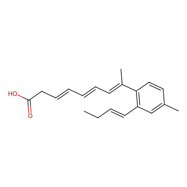 2D Structure of 8-(2-But-1-enyl-4-methylphenyl)nona-3,5,7-trienoic acid