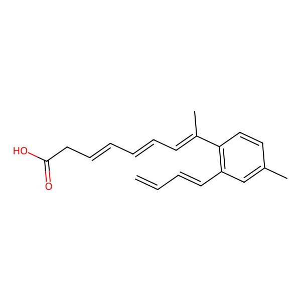 2D Structure of 8-(2-Buta-1,3-dienyl-4-methylphenyl)nona-3,5,7-trienoic acid 2D Structure of 8-(2-Buta-1,3-dienyl-4-methylphenyl)nona-3,5,7-trienoic acid