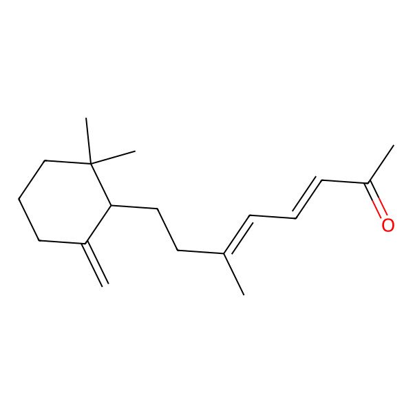 2D Structure of 8-(2,2-Dimethyl-6-methylidenecyclohexyl)-6-methylocta-3,5-dien-2-one