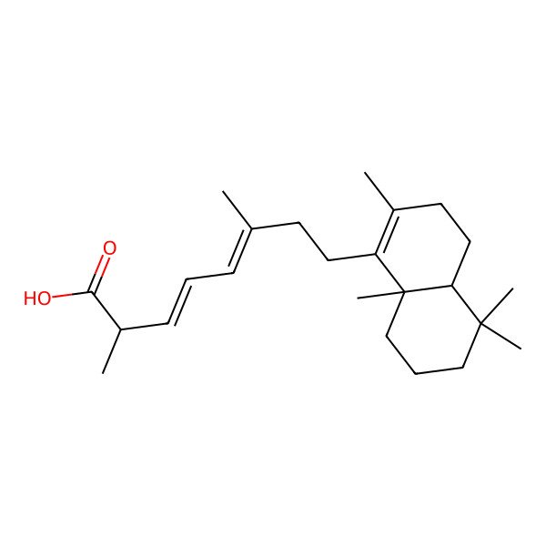 2D Structure of 8-(2,5,5,8a-Tetramethyl-3,4,4a,6,7,8-hexahydronaphthalen-1-yl)-2,6-dimethylocta-3,5-dienoic acid