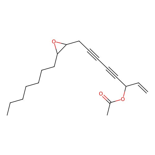 2D Structure of 8-(3-Heptyloxiran-2-yl)oct-1-en-4,6-diyn-3-yl acetate 2D Structure of 8-(3-Heptyloxiran-2-yl)oct-1-en-4,6-diyn-3-yl acetate