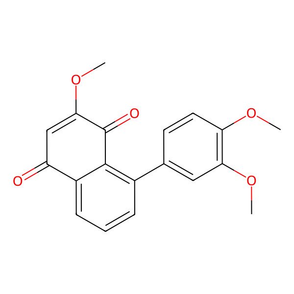 2D Structure of 8-(3',4'-Dimethoxyphenyl)-2-methoxynaphtho-1,4-quinone