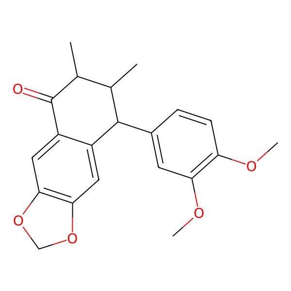 2D Structure of 8-(3,4-dimethoxyphenyl)-6,7-dimethyl-7,8-dihydro-6H-benzo[f][1,3]benzodioxol-5-one