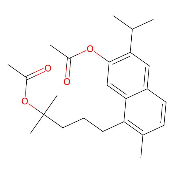 2D Structure of [8-(4-Acetyloxy-4-methylpentyl)-7-methyl-3-propan-2-ylnaphthalen-2-yl] acetate