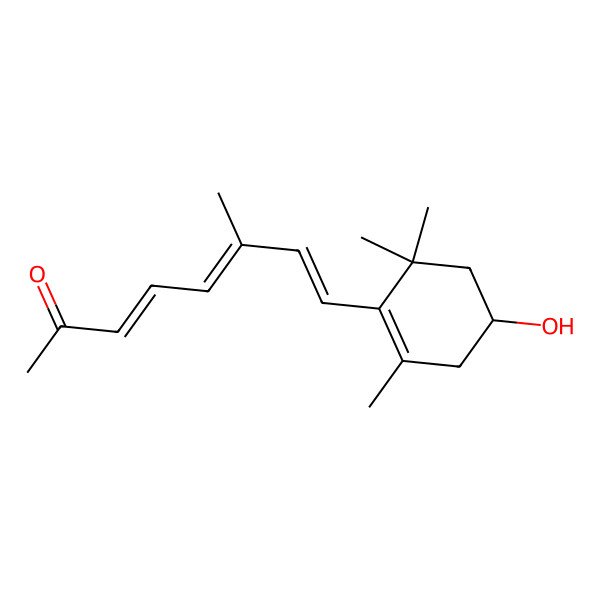 2D Structure of 8-(4-Hydroxy-2,6,6-trimethylcyclohexen-1-yl)-6-methylocta-3,5,7-trien-2-one 2D Structure of 8-(4-Hydroxy-2,6,6-trimethylcyclohexen-1-yl)-6-methylocta-3,5,7-trien-2-one