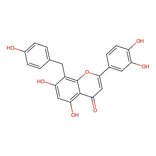 2D Structure of 8-(4-Hydroxybenzyl)luteolin
