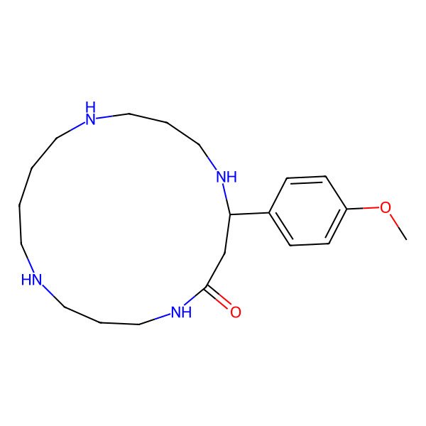 2D Structure of 8-(4-Methoxyphenyl)-1,5,9,13-tetrazacycloheptadecan-6-one
