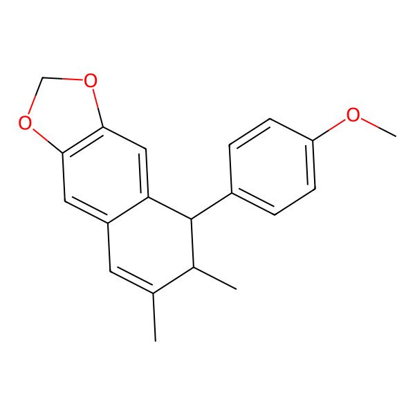 2D Structure of 8-(4-Methoxyphenyl)-6,7-dimethyl-7,8-dihydrobenzo[f][1,3]benzodioxole