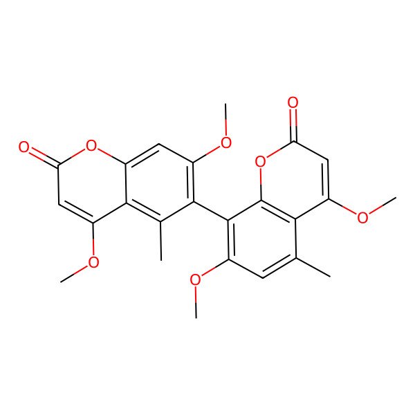 2D Structure of 8-(4,7-Dimethoxy-5-methyl-2-oxochromen-6-yl)-4,7-dimethoxy-5-methylchromen-2-one