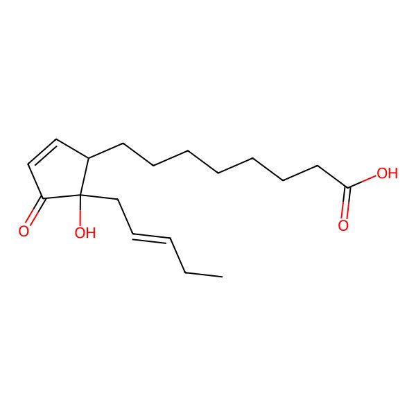 2D Structure of 8-(5-Hydroxy-4-oxo-5-pent-2-enylcyclopent-2-en-1-yl)octanoic acid