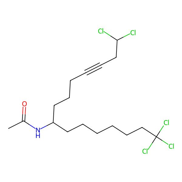 2D Structure of 8-Acetamido-1,1,15,15,15-pentachloropentadeca-3-yne