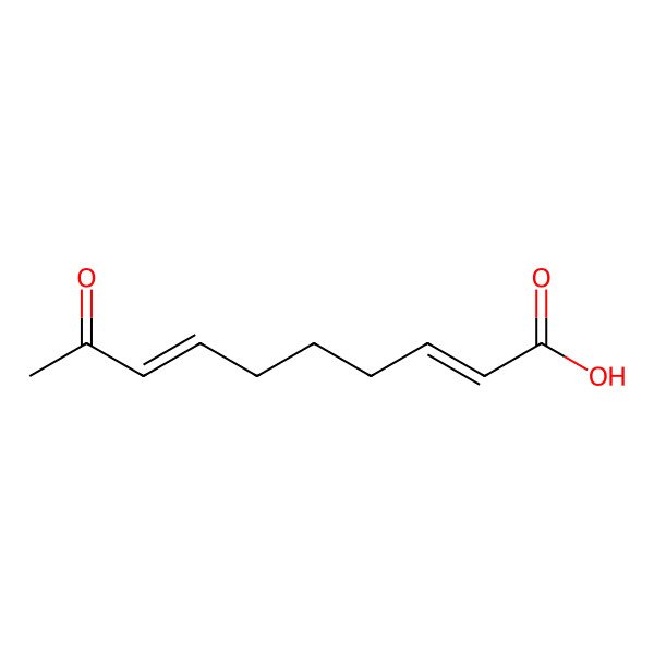 2D Structure of 8-Acetyl-2,7-octadienoic acid