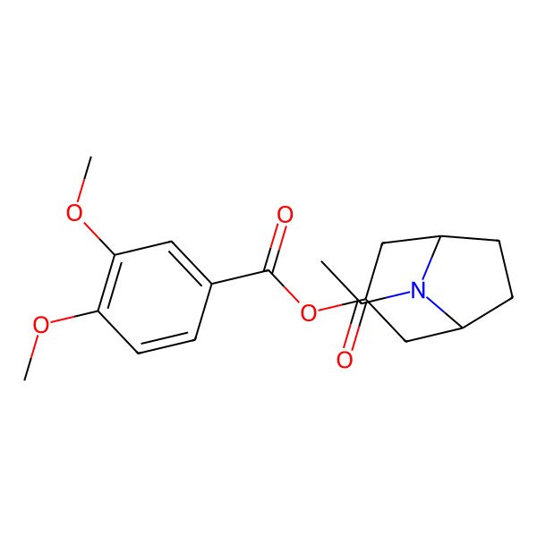 2D Structure of (8-Acetyl-8-azabicyclo[3.2.1]octan-3-yl) 3,4-dimethoxybenzoate