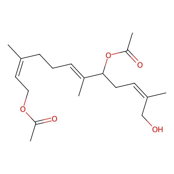 2D Structure of (8-Acetyloxy-12-hydroxy-3,7,11-trimethyldodeca-2,6,10-trienyl) acetate