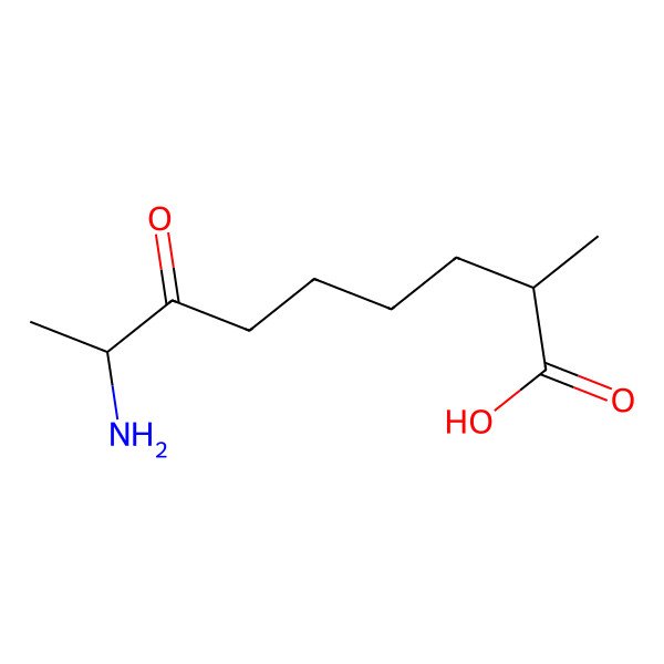 2D Structure of 8-Amino-2-methyl-7-oxononanoic acid